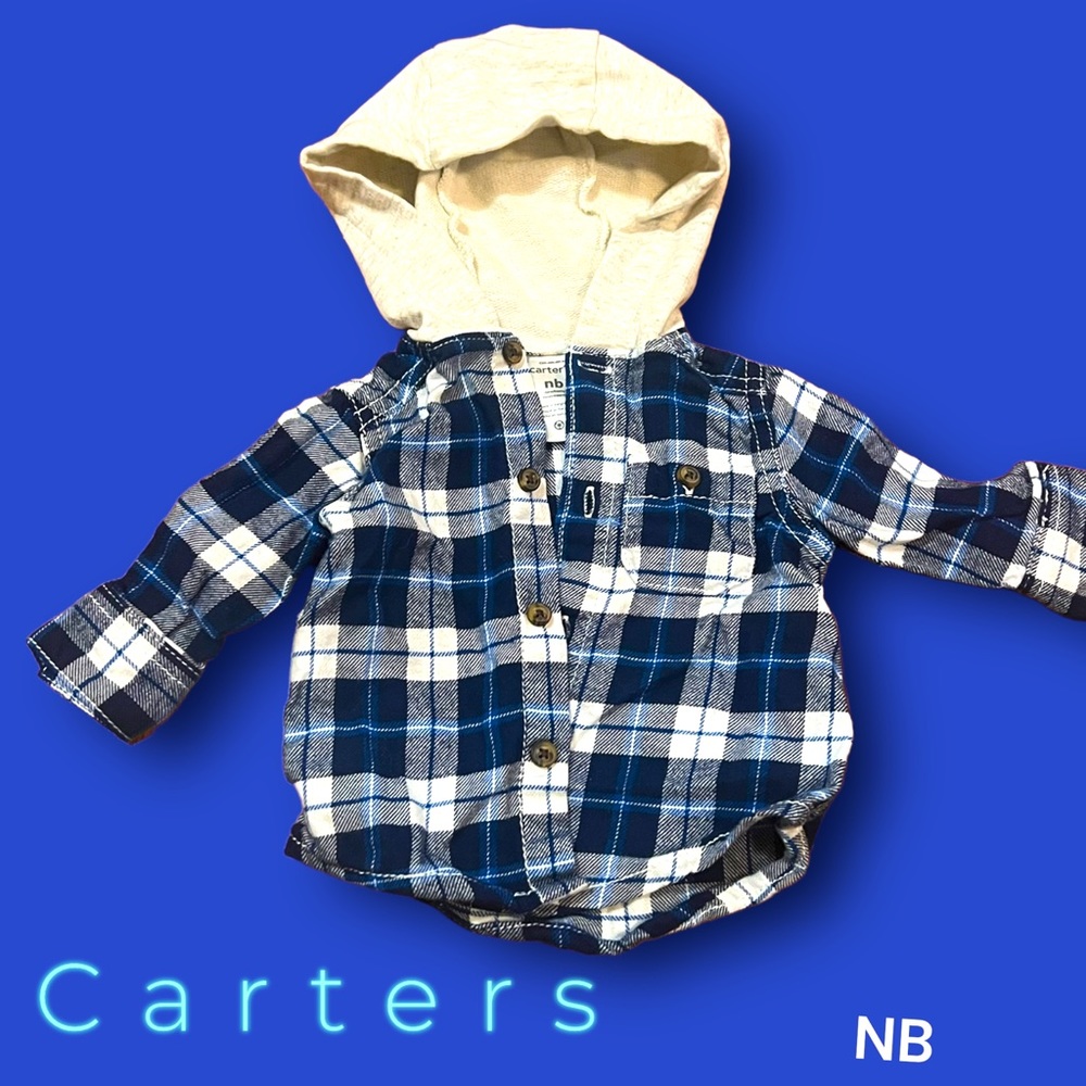 Carters hooded flannel newborn